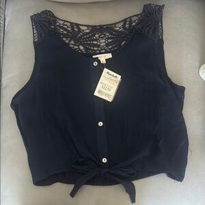 Mine Blue Blouse Top